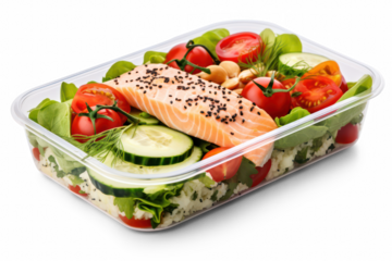 healthy breakfast isolated on transparent background, png file