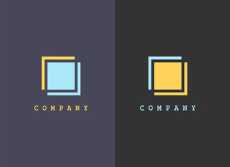 Square Logo. Abstract square logo design. - obrazy, fototapety, plakaty