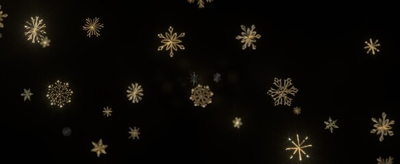 Snowflakes - Winter christmas sky with falling snow