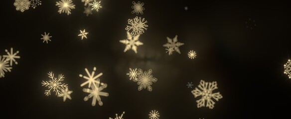 The winter background, falling snowflakes