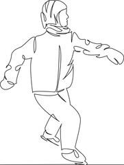 Muslim girl ice skating