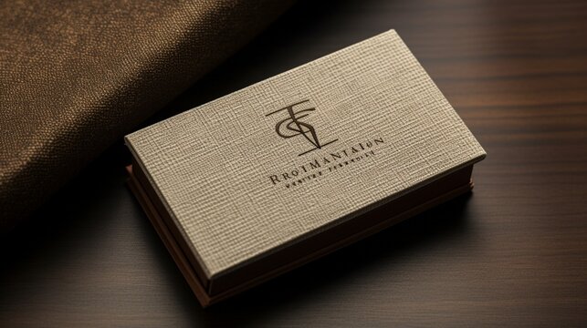 A high-resolution image highlighting the texture and quality of a premium linen business card