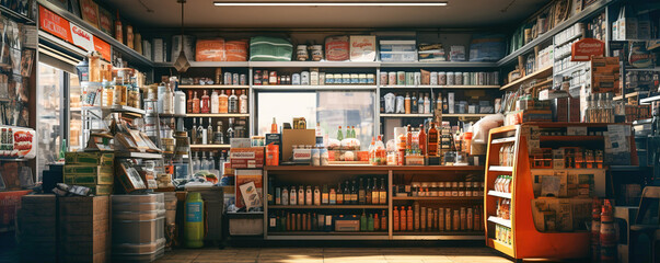 A alcohol store filled with lots of bottles. - obrazy, fototapety, plakaty