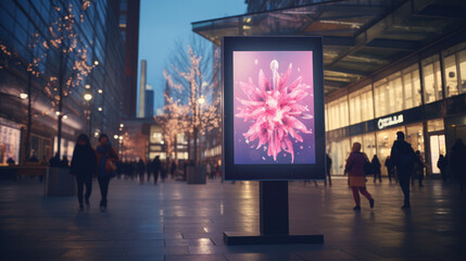 A cancer awareness campaign poster in a public space. - obrazy, fototapety, plakaty