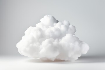 White cloud isolated on grey background