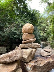 small rocks in the forest