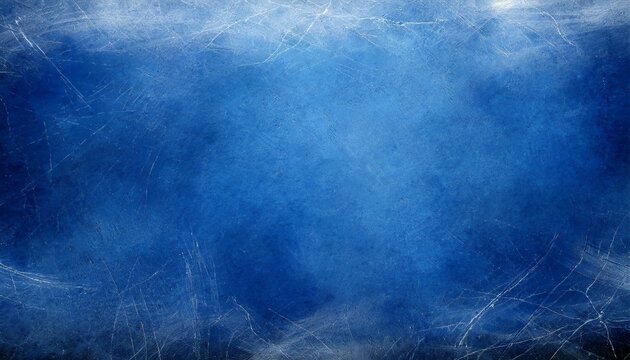 elegant sapphire blue background with white hazy top border and dark black grunge texture bottom border luxury blue design © Lauren