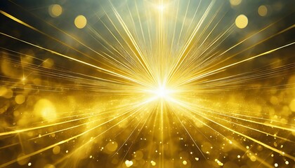 abstract background magic light with gold burst gold light