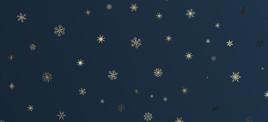 colorful XMAS Stars - A whirlwind of golden snowflakes and stars. New