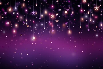 Abstract background with stars and bokeh lights.