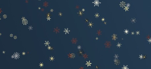Fototapeta premium XMAS Stars - Festive christmas card. Isolated illustration white background. -