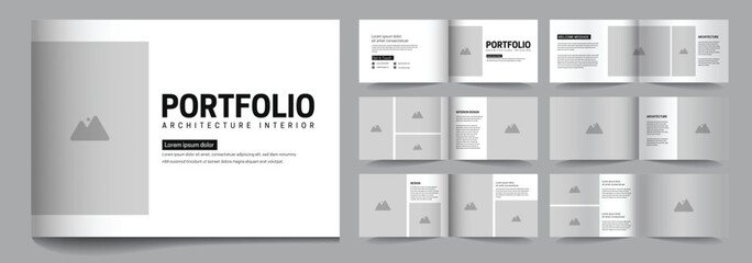 Landscape interior and architecture portfolio template design