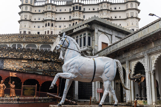 maharana pratap museum view at rainy day from flat angle