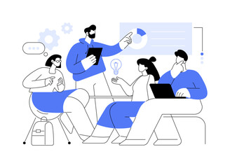 Creative project isolated cartoon vector illustrations.