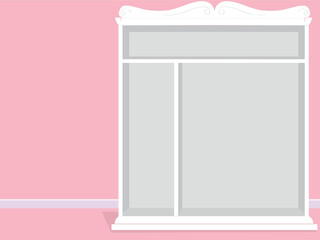 Vector open and closet wardrobe isolated 