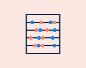 abacus . Vector illustration in flat style design.