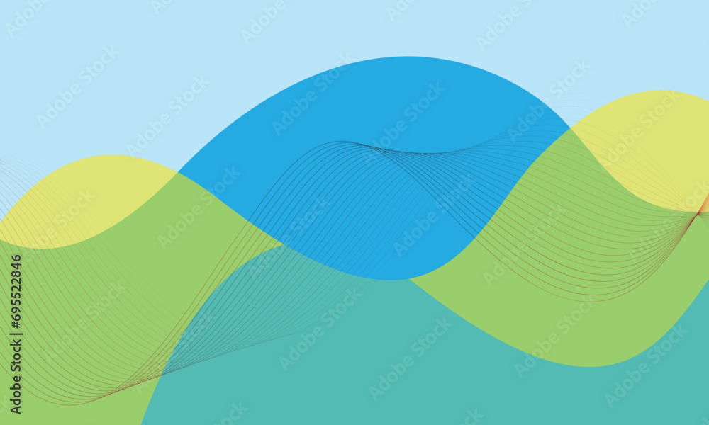 Poster abstract seamless geometric wave line background.