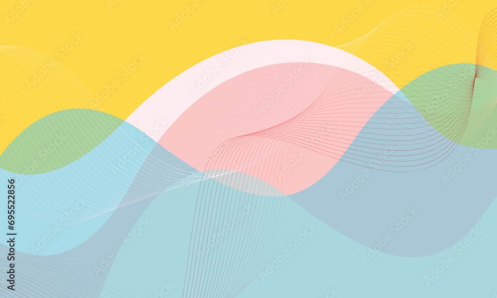 Aufkleber abstract seamless geometric wave line pattern art background.