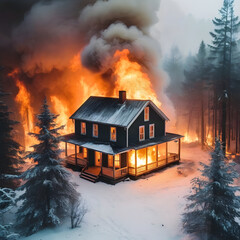 house in fire