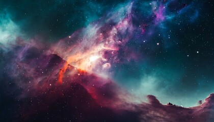 cosmic background with a nebula in deep space