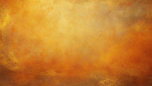 empty orange and gold background grunge texture in warm autumn colors for thanksgiving day or halloween with free space for text