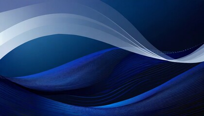 Naklejka premium abstract dark blue wavy wave background with lines design ai generate