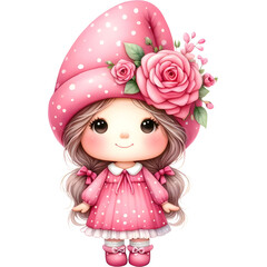 Fototapeta premium girl wearing pink dress