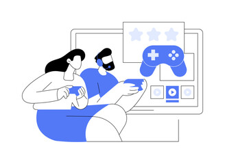 Console gaming isolated cartoon vector illustrations.