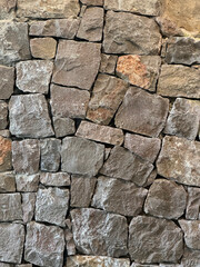 granite rock wall of gray color rough texture