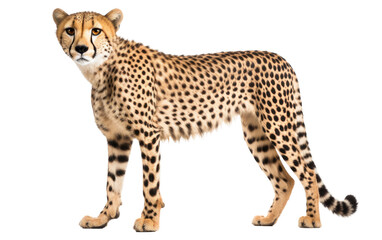 Graceful Cheetah On Transparent Background