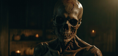 Zombie. Creep and fear. Horror