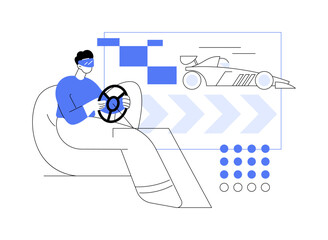 VR in entertainment isolated cartoon vector illustrations.