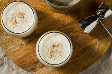 Boozy Cold Brandy Milk Punch Cocktail