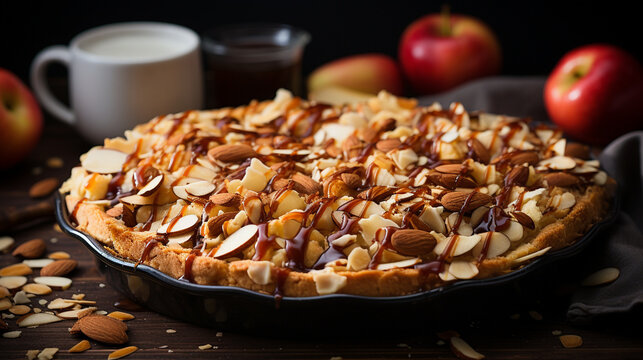 A series of images capturing the step-by-step process of making apple pie