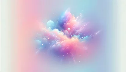 Poster Gradient color background image with a dreamy pastel galaxy theme © Hans