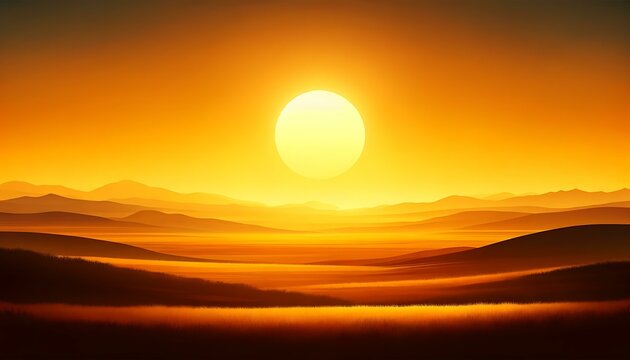 Gradient color background image with a serene savannah sunset theme