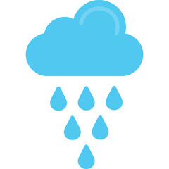 Cloud Rain Drop Icon