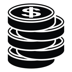 Coin icon design, illustration design