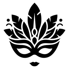 Beautiful Female Mask vector icon art illustration, mask icon vector art, modern and stylish mask