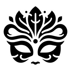 Beautiful Female Mask vector icon art illustration, mask icon vector art, modern and stylish mask