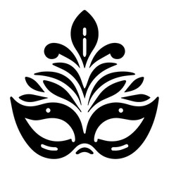 Beautiful Female Mask vector icon art illustration, mask icon vector art, modern and stylish mask