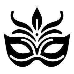 Beautiful Female Mask vector icon art illustration, mask icon vector art, modern and stylish mask