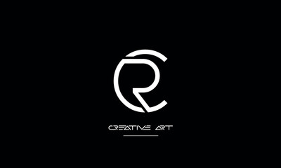 CR, RC, C, R abstract letters logo monogram - obrazy, fototapety, plakaty