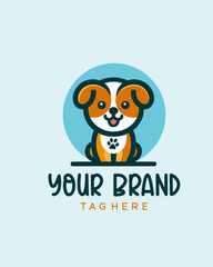 playful pet logo. Simple yet elegant, this design captures the essence of joy and companionship, making it perfect for pet-related businesses seeking a delightful identity.