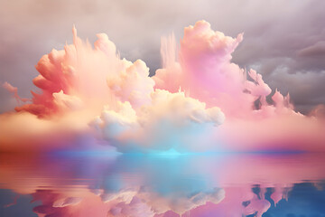 multicolored clouds. backgroound. Surrealism.dreams.