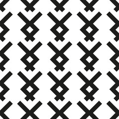 Black and white geometric seamless pattern. Abstract background. Vector seamless pattern.