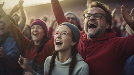 A family cheering on a loved one at a cancer charity race.