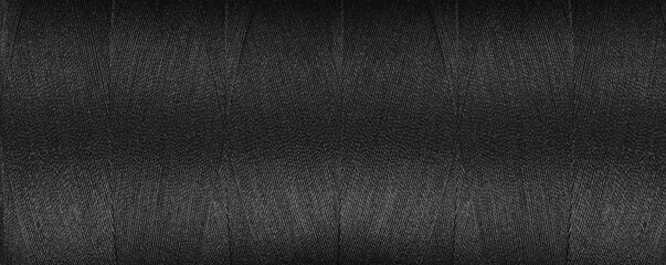 texture of thread for a sewing machine, black colors on a white background