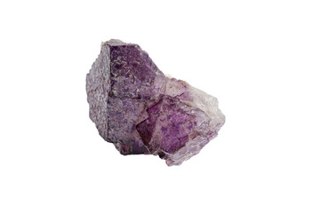 fluorite mineral stone macro on white background