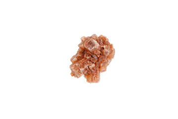 aragonite mineral stone macro on white background
